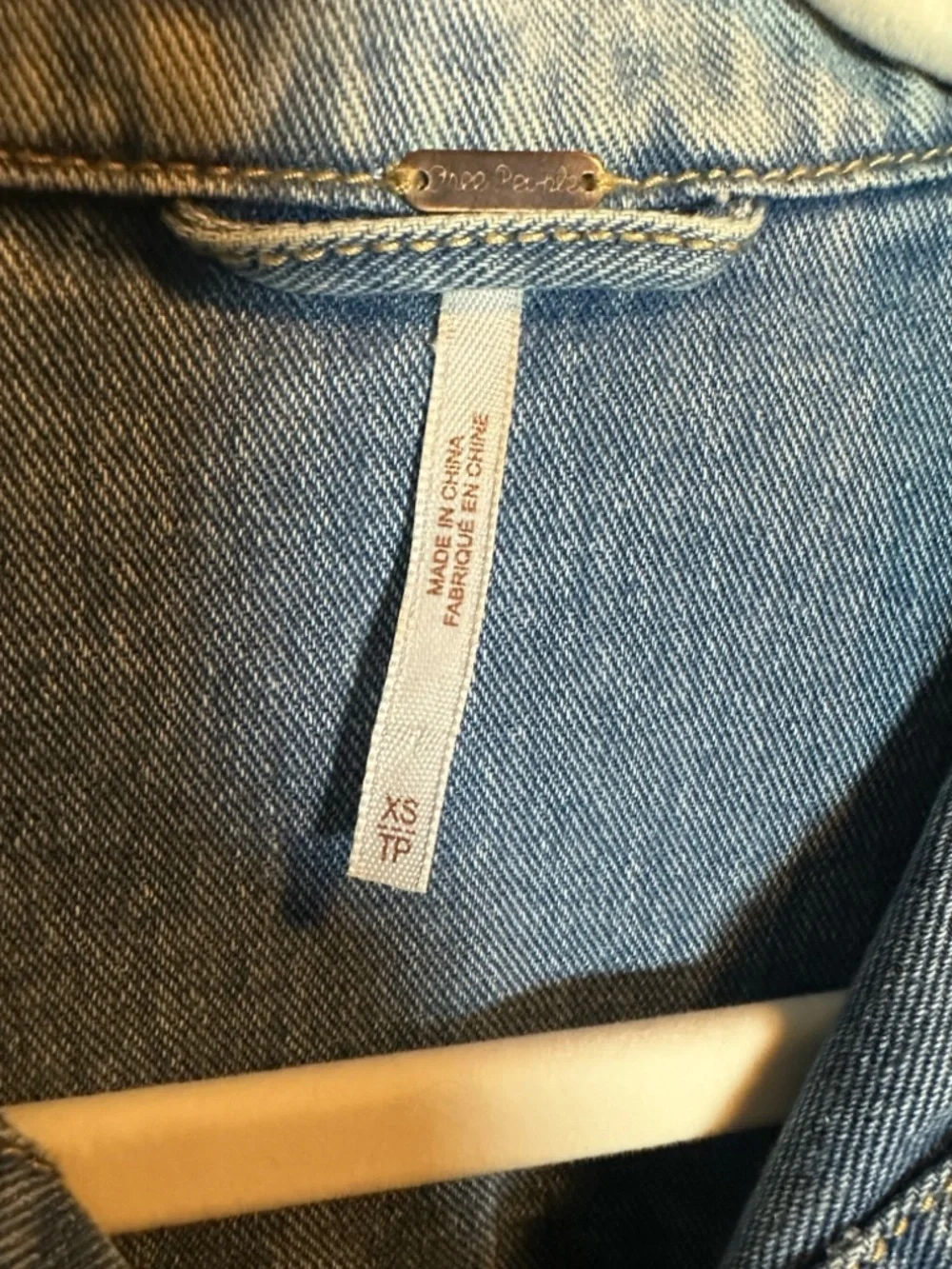 Free People Light Wash Blue Denim Jacket - Picture 2 of 7